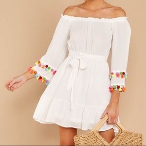 Entro Riviera Fiesta White Off The Shoulder
